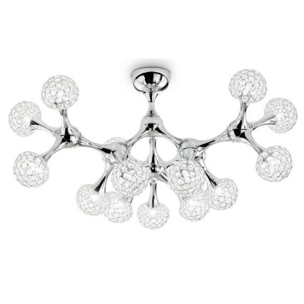 Ideal Lux - Křišťálový přisazený lustr NODI 15xG9/40W/230V lesklý chrom