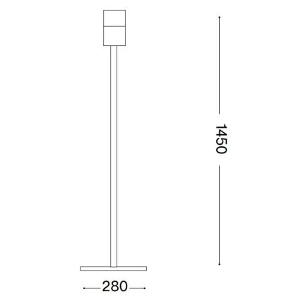 Ideal Lux - Lampová noha SET UP 1xE27/42W/230V lesklý chrom
