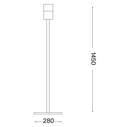 Ideal Lux - Lampová noha SET UP 1xE27/42W/230V chrom