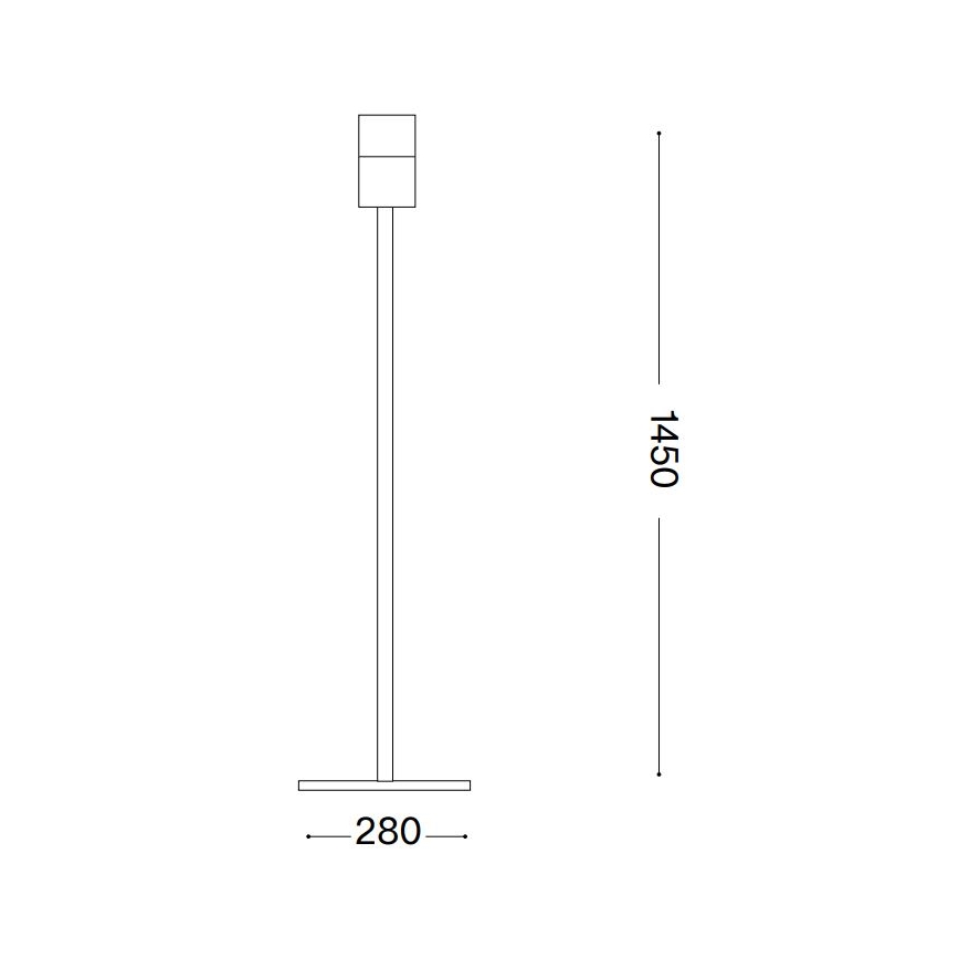 Ideal Lux - Lampová noha SET UP 1xE27/42W/230V lesklý chrom