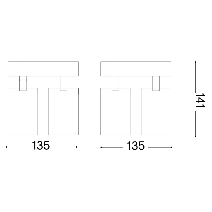 Ideal Lux - LED Bodové svítidlo DYNAMITE 4xGU10/7W/230V CRI 90 černá