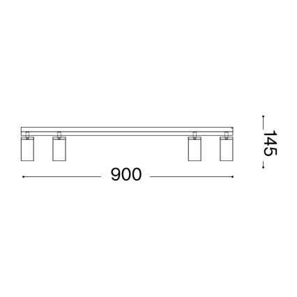 Ideal Lux - LED Bodové svítidlo PROFILO 4xGU10/7W/230V CRI 90 bílá