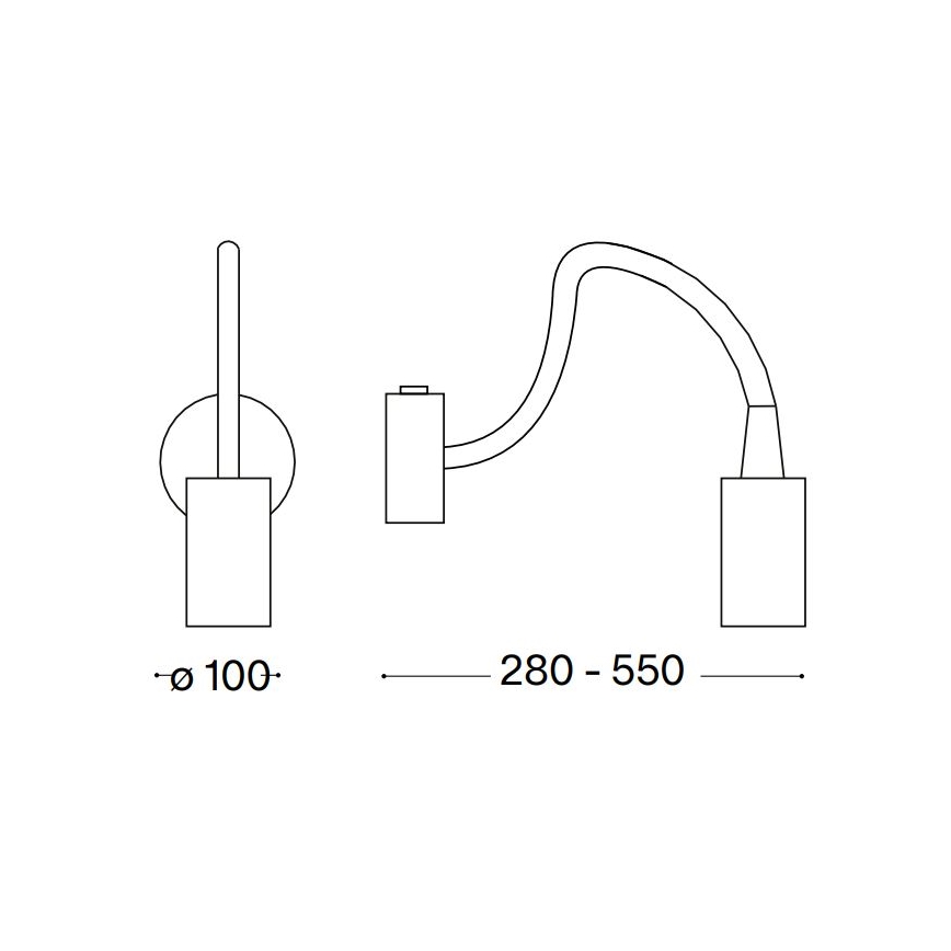 Ideal Lux - LED Flexibilní lampička FOCUS LED/4W/230V CRI 90 černá