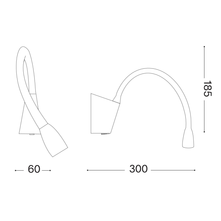 Ideal Lux - LED Flexibilní lampička GOOSE LED/3W/230V CRI 90 bílá