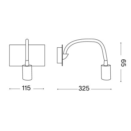 Ideal Lux - LED Flexibilní nástěnná lampa DYNAMO LED/3,5W/230V CRI 90 bronzová