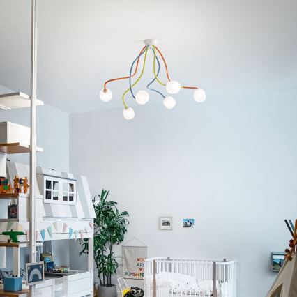 Ideal Lux - LED Flexibilní přisazený lustr OCTOPUS 6xG9/3W/230V pestrobarevná