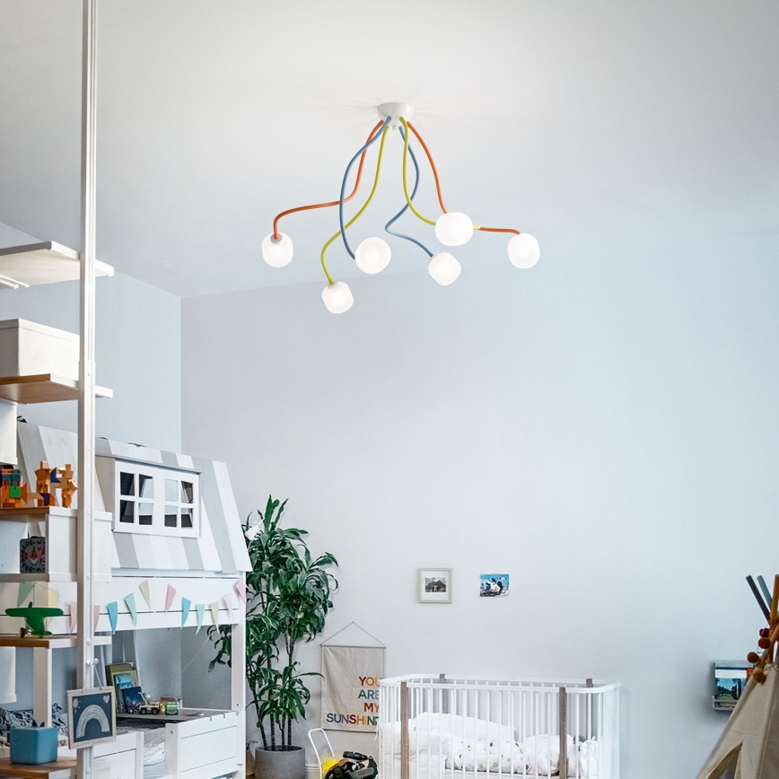 Ideal Lux - LED Flexibilní přisazený lustr OCTOPUS 6xG9/3W/230V pestrobarevná