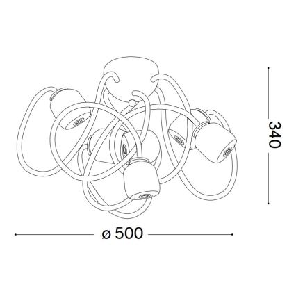 Ideal Lux - LED Flexibilní přisazený lustr OCTOPUS 6xG9/3W/230V pestrobarevná