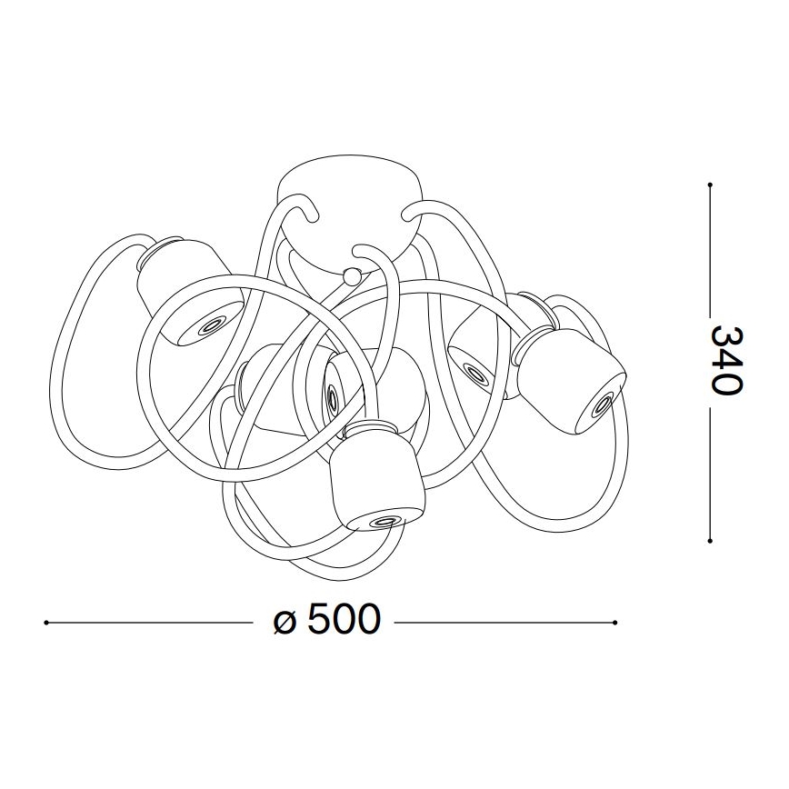 Ideal Lux - LED Flexibilní přisazený lustr OCTOPUS 6xG9/3W/230V pestrobarevná