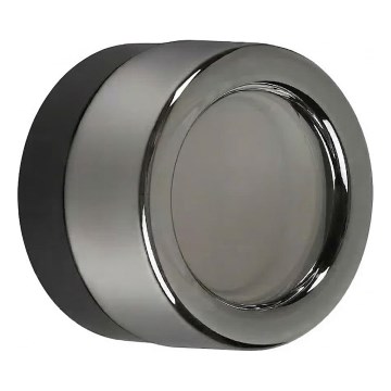 Ideal Lux - LED Koupelnové stropní svítidlo LOLLY 1xGX53/9W/230V pr. 10,5 cm černá/kouřová černá