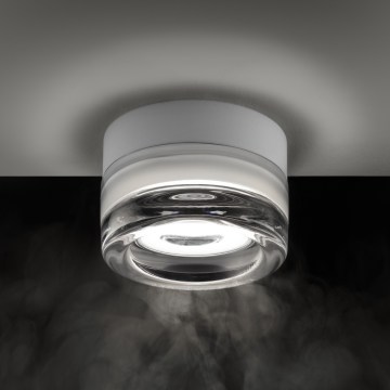 Ideal Lux - LED Koupelnové stropní svítidlo LOLLY 1xGX53/9W/230V pr. 10,5 cm IP44 bílá/čirá