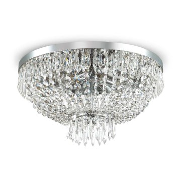 Ideal Lux - LED Křišťálové stropní svítidlo CAESAR 6xG9/3W/230V pr. 51 cm lesklý chrom
