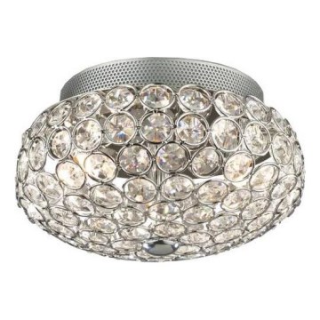 Ideal Lux - LED Křišťálové stropní svítidlo KING 3xG9/3W/230V pr. 25,5 cm lesklý chrom