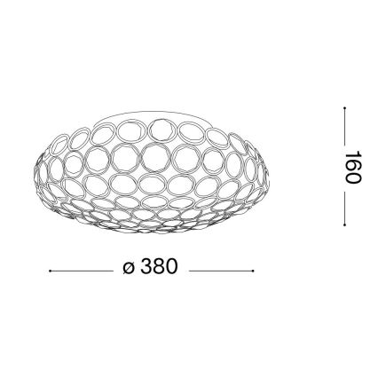 Ideal Lux - LED Křišťálové stropní svítidlo KING 5xG9/3W/230V pr. 38 cm lesklý chrom