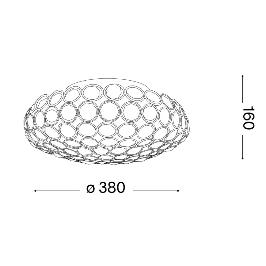 Ideal Lux - LED Křišťálové stropní svítidlo KING 5xG9/3W/230V pr. 38 cm lesklý chrom
