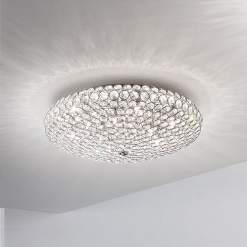 Ideal Lux - LED Křišťálové stropní svítidlo KING 5xG9/3W/230V pr. 38 cm lesklý chrom