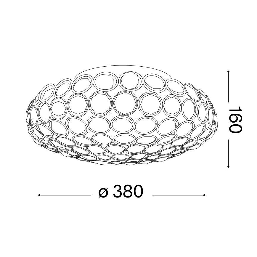 Ideal Lux - LED Křišťálové stropní svítidlo KING 5xG9/3W/230V pr. 38 cm zlatá
