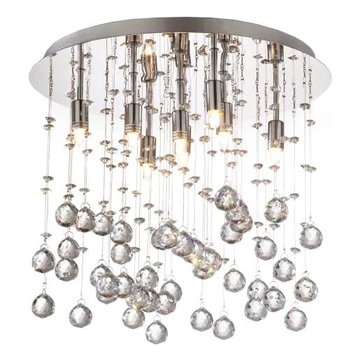 Ideal Lux - LED Křišťálové stropní svítidlo MOONLIGHT 8xG9/3W/230V pr. 40 cm lesklý chrom