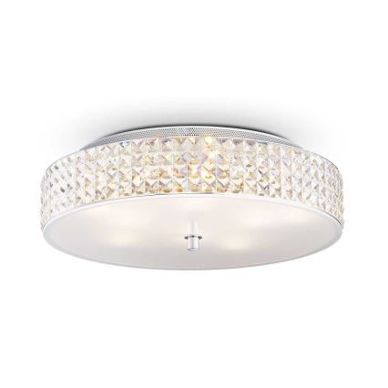 Ideal Lux - LED Křišťálové stropní svítidlo ROMA 9xG9/3W/230V pr. 50 cm lesklý chrom