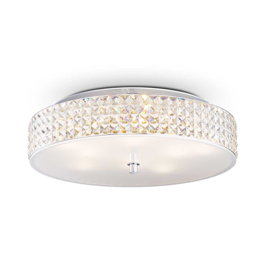 Ideal Lux - LED Křišťálové stropní svítidlo ROMA 9xG9/3W/230V pr. 50 cm lesklý chrom