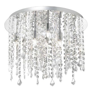 Ideal Lux - LED Křišťálové stropní svítidlo ROYAL 8xG9/3W/230V pr. 40 cm lesklý chrom