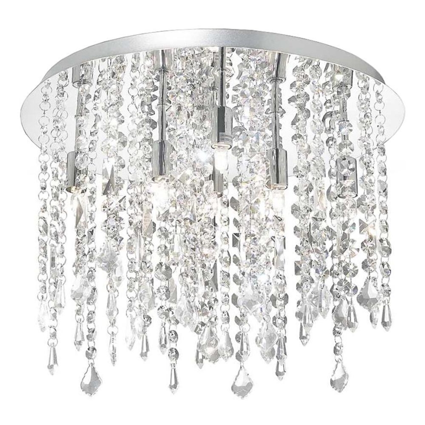 Ideal Lux - LED Křišťálové stropní svítidlo ROYAL 8xG9/3W/230V pr. 40 cm lesklý chrom