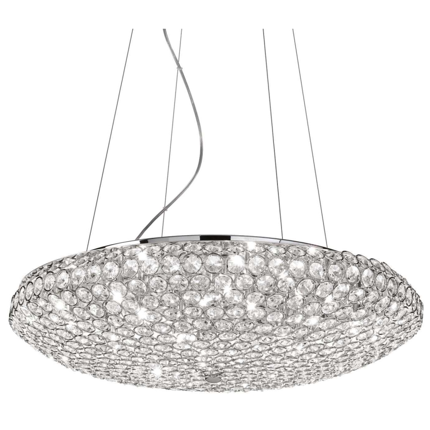 Ideal Lux - LED Křišťálový lustr na lanku KING 12xG9/3W/230V pr. 65 cm lesklý chrom