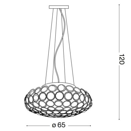 Ideal Lux - LED Křišťálový lustr na lanku KING 12xG9/3W/230V pr. 65 cm zlatá