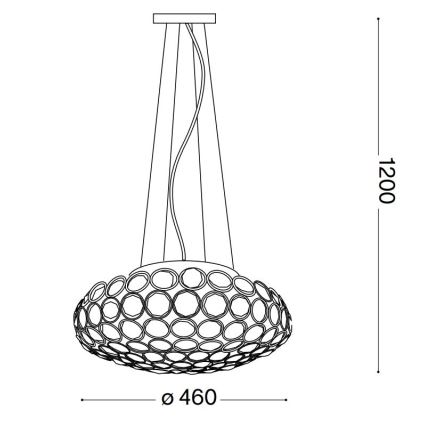 Ideal Lux - LED Křišťálový lustr na lanku KING 7xG9/3W/230V pr. 46 cm lesklý chrom