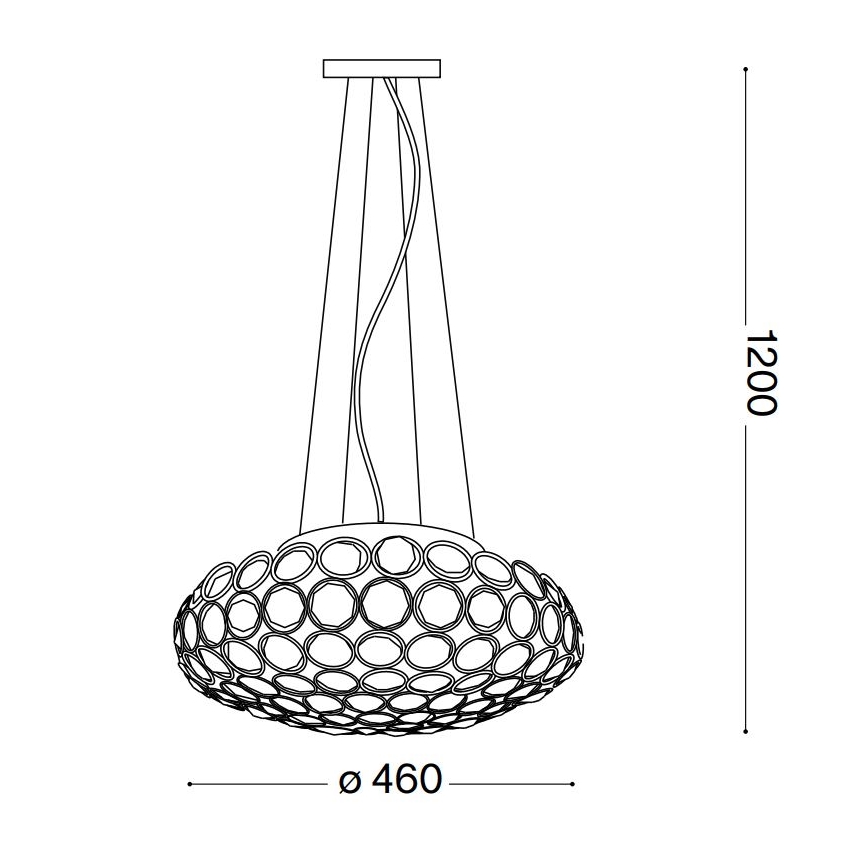 Ideal Lux - LED Křišťálový lustr na lanku KING 7xG9/3W/230V pr. 46 cm lesklý chrom