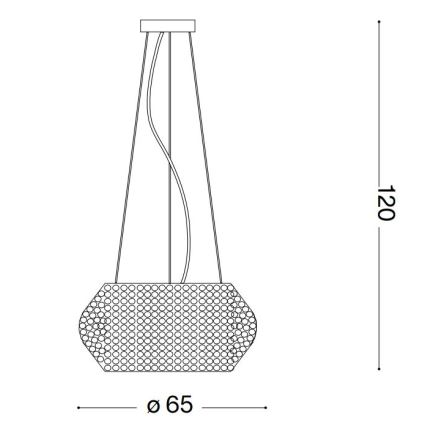 Ideal Lux - LED Křišťálový lustr na lanku PASHA 14xE14/40W/230V pr. 65 cm zlatá