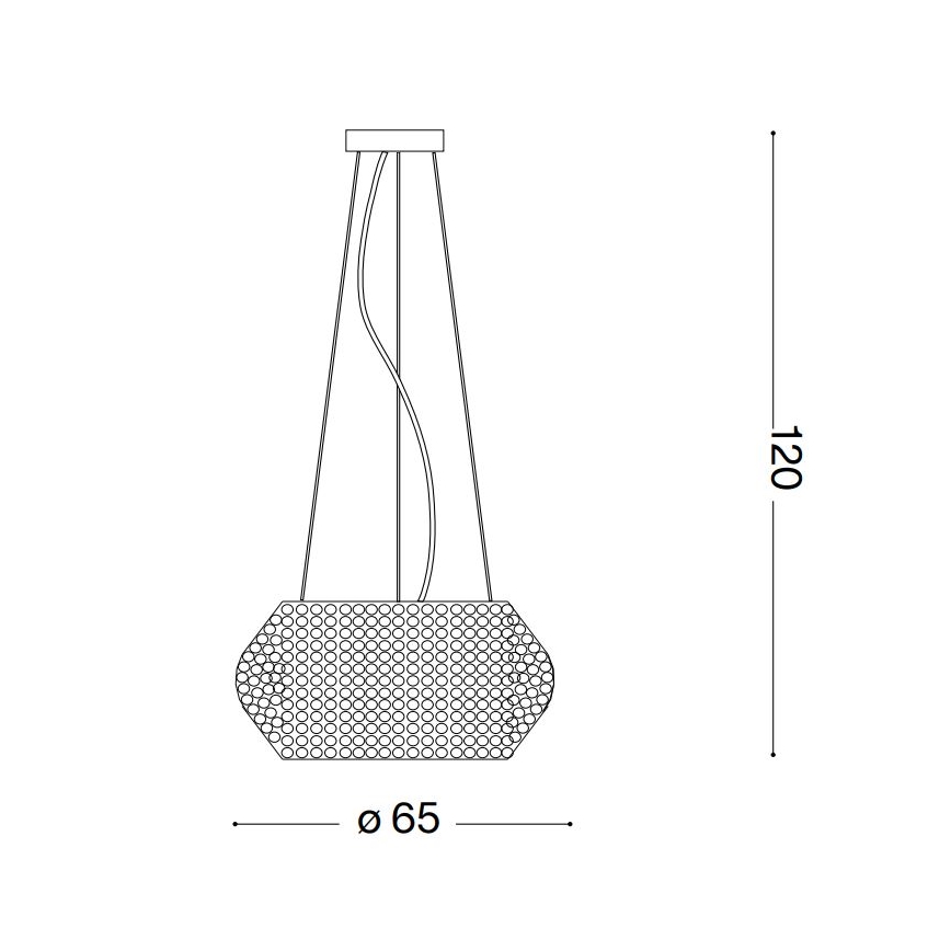 Ideal Lux - LED Křišťálový lustr na lanku PASHA 14xE14/40W/230V pr. 65 cm zlatá