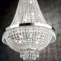 Ideal Lux - LED Křišťálový lustr na řetězu CAESAR 6xG9/3W/230V pr. 38 cm lesklý chrom