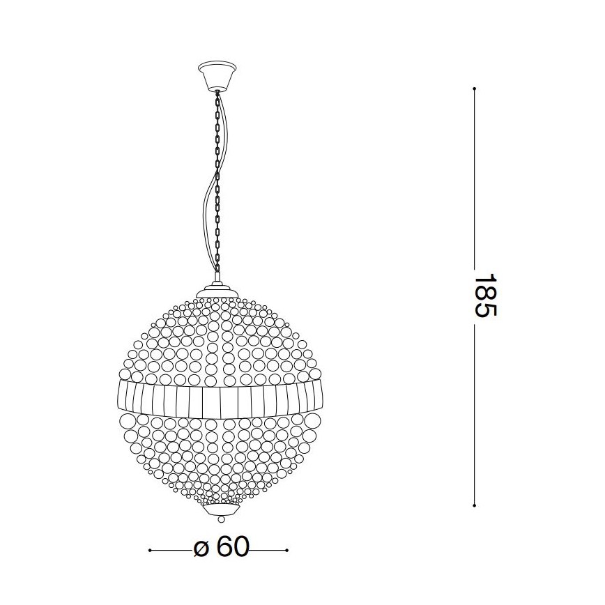 Ideal Lux - LED Křišťálový lustr na řetězu LUXOR 12xG9/3W/230V pr. 60 cm čirá