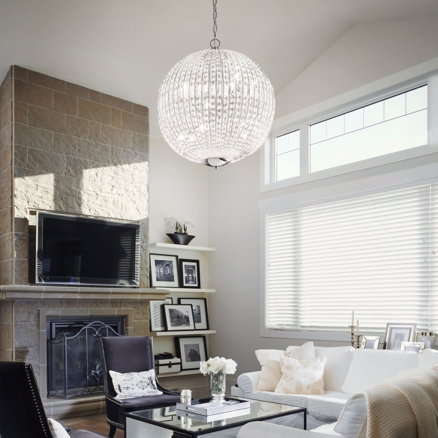 Ideal Lux - LED Křišťálový lustr na řetězu LUXOR 6xG9/3W/230V pr. 40 cm čirá