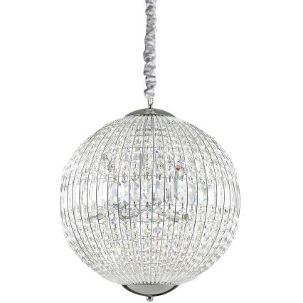 Ideal Lux - LED Křišťálový lustr na řetězu LUXOR 8xG9/3W/230V pr. 50 cm čirá
