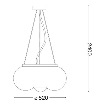 Ideal Lux - LED Lustr na lanku ARIZONA 5xGX53/9W/230V pr. 52 cm bílá