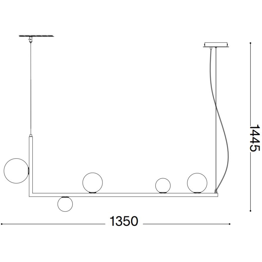Ideal Lux - LED Lustr na lanku BIRDS 5xG9/3W/230V černá/zlatá