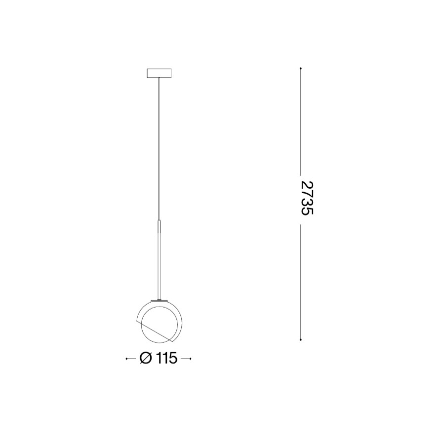 Ideal Lux - LED Lustr na lanku BLOOM 1xG9/3W/230V pr. 11,5 cm černá