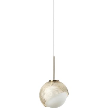 Ideal Lux - LED Lustr na lanku BLOOM 1xG9/3W/230V pr. 11,5 cm zlatá/kouřová béžová