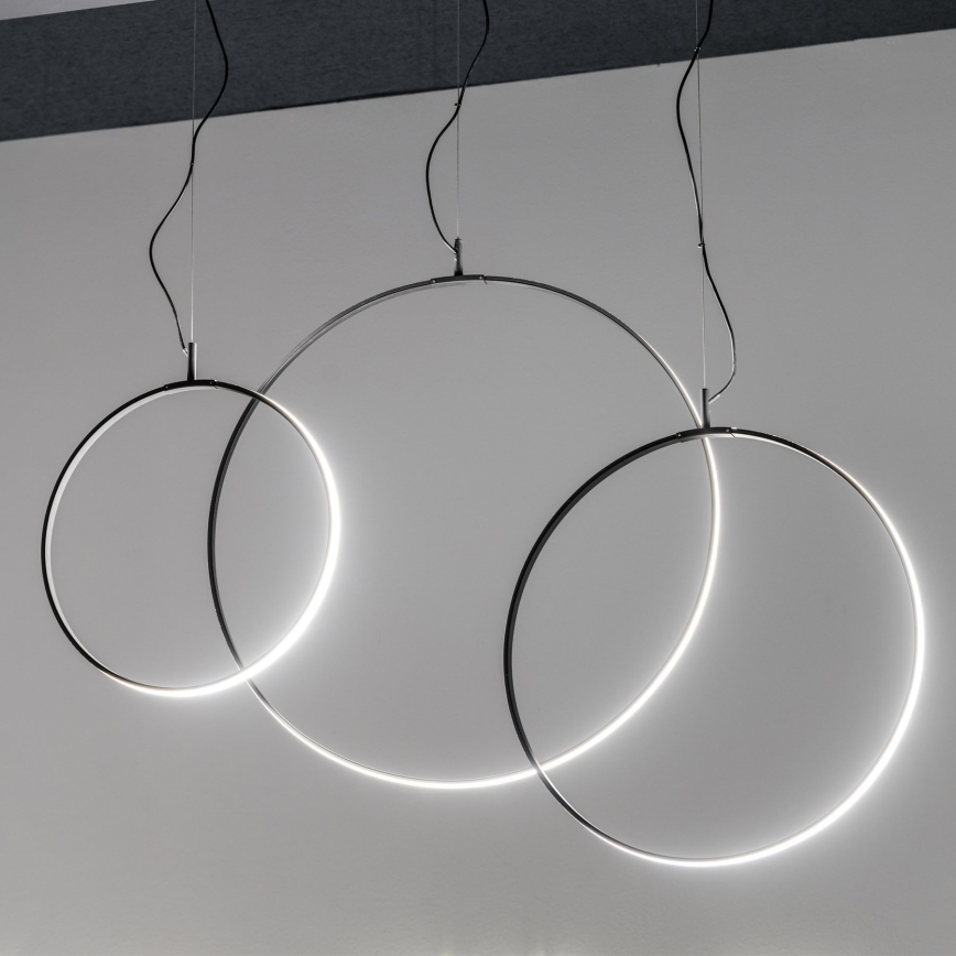 Ideal Lux - LED Lustr na lanku CIRCUS LED/29W/230V pr. 44 cm CRI 90 černá