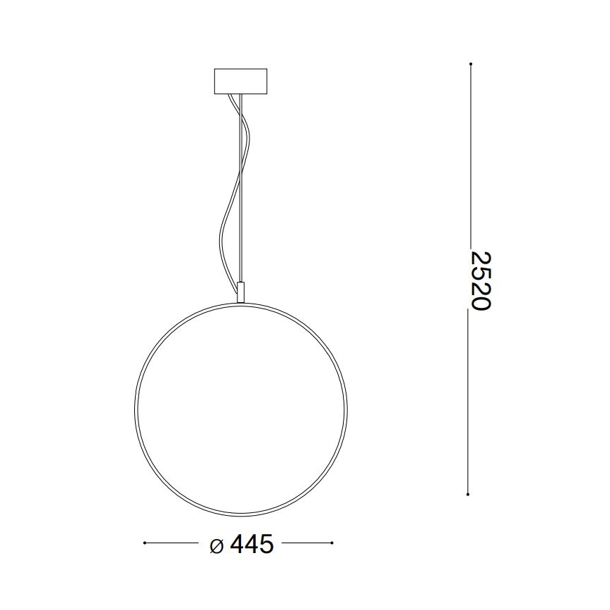 Ideal Lux - LED Lustr na lanku CIRCUS LED/29W/230V pr. 44 cm CRI 90 černá