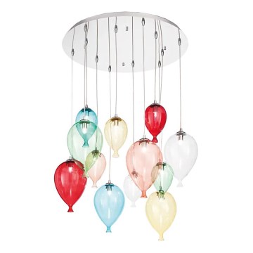 Ideal Lux - LED Lustr na lanku CLOWN 12xG9/3W/230V pr. 60 cm pestrobarevná