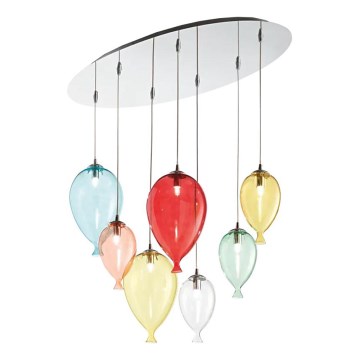 Ideal Lux - LED Lustr na lanku CLOWN 7xG9/3W/230V 80 cm pestrobarevná