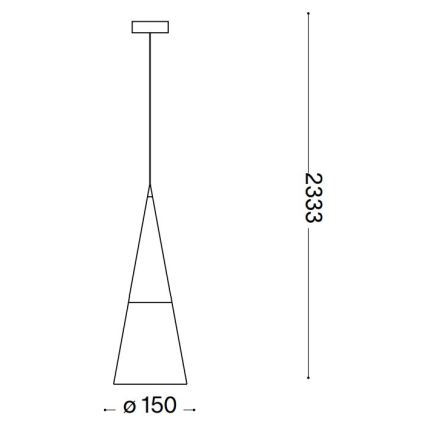 Ideal Lux - LED Lustr na lanku CONO 1xGU10/7W/230V pr. 15 cm CRI 90 matný chrom