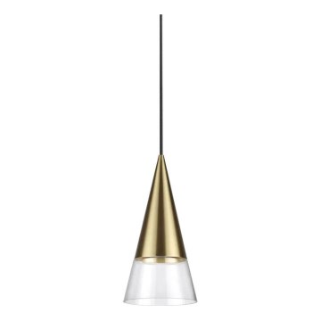 Ideal Lux - LED Lustr na lanku CONO 1xGU10/7W/230V pr. 15 cm CRI 90 mosaz