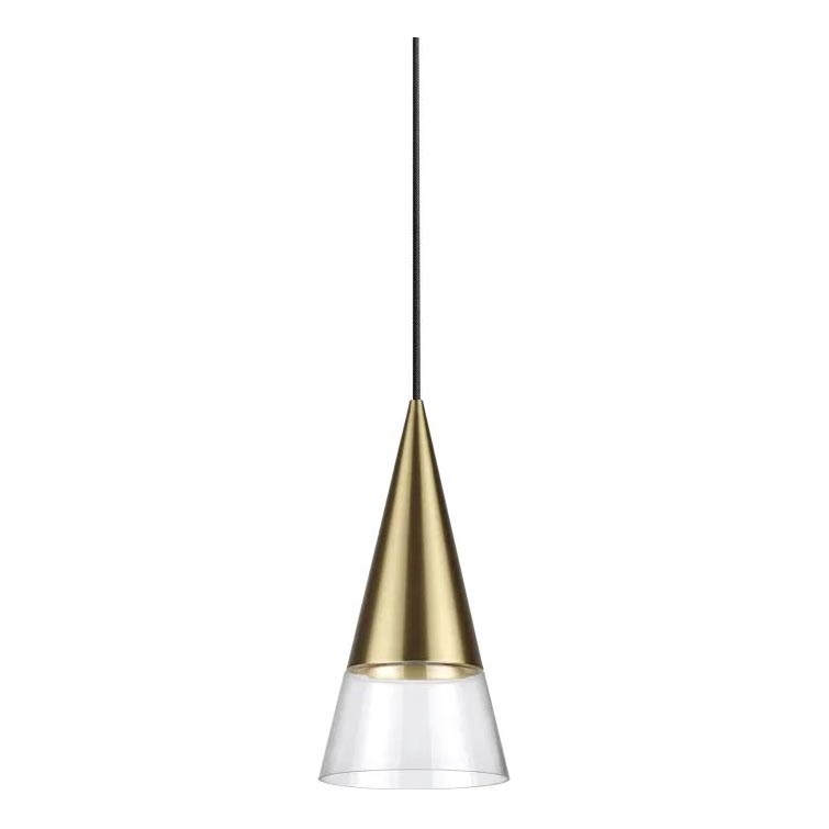 Ideal Lux - LED Lustr na lanku CONO 1xGU10/7W/230V pr. 15 cm CRI 90 mosaz