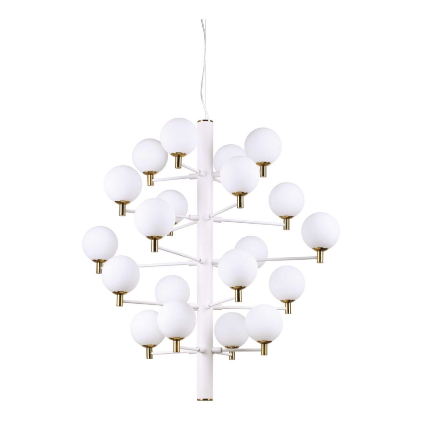 Ideal Lux - LED Lustr na lanku COPERNICO 20xG9/3W/230V pr. 86 cm bílá
