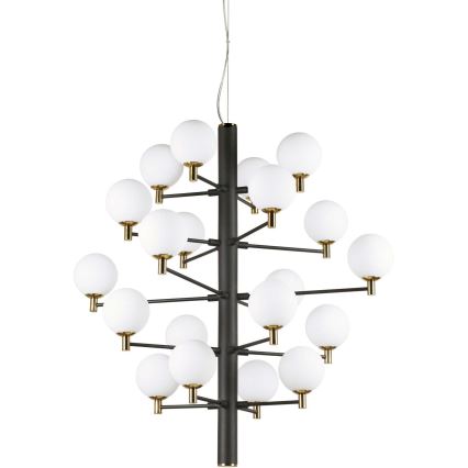 Ideal Lux - LED Lustr na lanku COPERNICO 20xG9/3W/230V pr. 86 cm černá