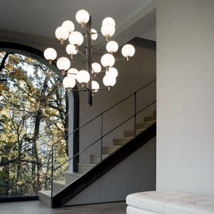 Ideal Lux - LED Lustr na lanku COPERNICO 20xG9/3W/230V pr. 86 cm černá